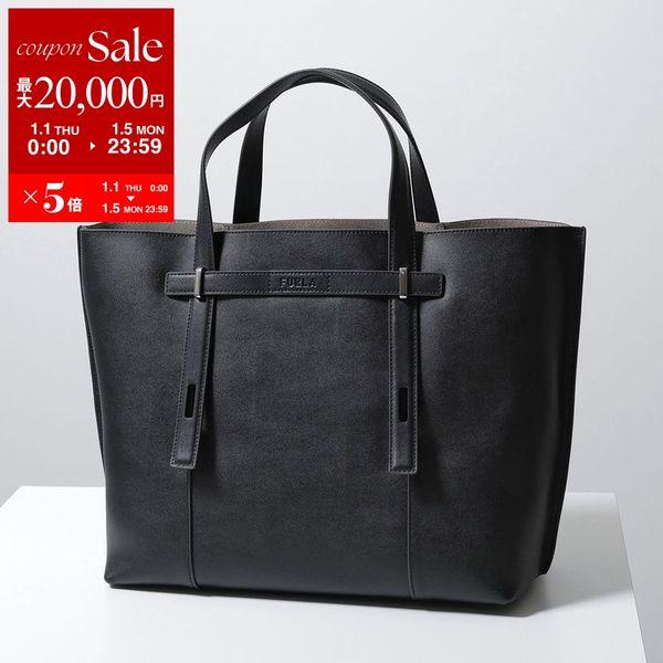 美品　フルラ　ジョーヴェ　トートバッグ　エンボスレザー　黒　A4収納 u12 美品 フルラ ジョーヴェ トートバッグ エンボスレザー 黒 A4収納 u12