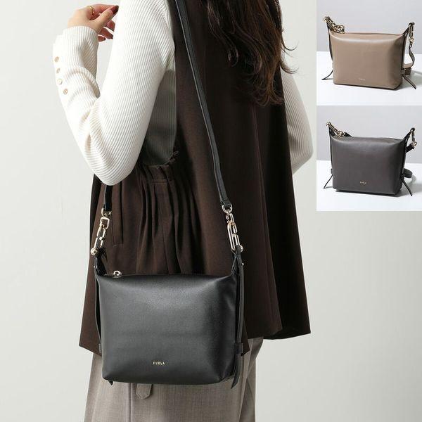 ■新品■未使用■ FURLA フルラ レザー 2WAY クロスボディ ショルダーバッグ ハンドバッグ 斜め掛けかばん レディース ブラック系 AT4702 FURLA（フルラ） ショルダーバッグ TONIE MINI HOBO トニー ミニ
