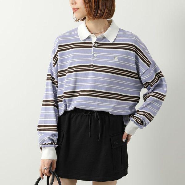 r*)様 CELINE 24AW ボーダー ポロシャツ セリーヌ CELINE（セリーヌ） ポロシャツ RY0HV886Z.GBT9 レディース トリオンフ
