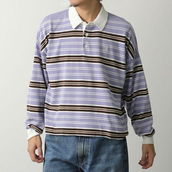 r*)様 CELINE 24AW ボーダー ポロシャツ セリーヌ CELINE（セリーヌ） ポロシャツ RY0HV886Z.GBT9 メンズ トリオンフ刺繍