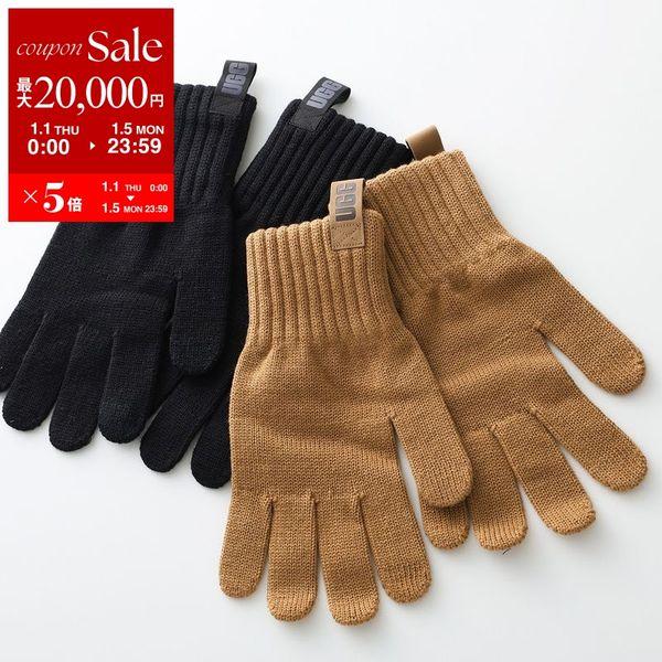 UGG アグ 手袋 LIGHTWEIGHT GLOVE ライトウェイト グローブ 101069 レディース ニット スマートフォン対応 アームウェア ロゴ カラー2色 /【2025年秋冬新作】