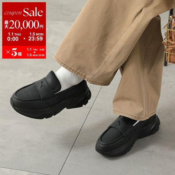 【新品未使用】プーマ スニーカー ローファー 厚底 黒 24.0㎝ PUMA プーマ シューズ レディース スニーカー ローファー 厚底 PUMA