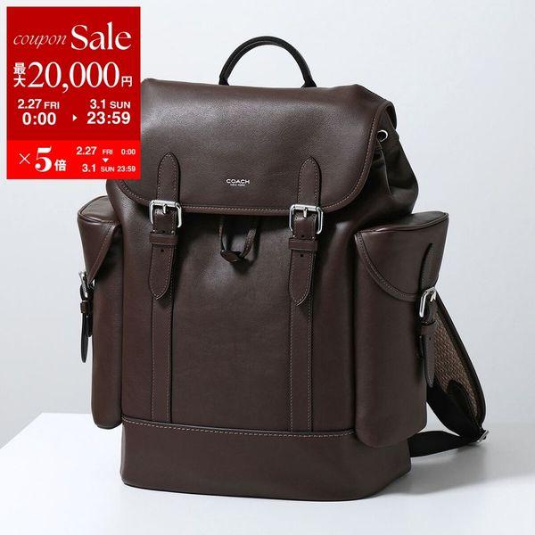 COACH ロゴプリント レザーバックパック COACH ロゴプリント バック
