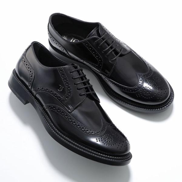 【未使用品】TOD’S メンズ シューズ Man ブラック トッズ T マラソン レザー スニーカー