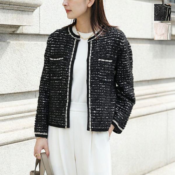 Dignite collierノーカラーツイードジャケット Dignite collier（ディニテコリエ） ノーカラージャケット 80267060