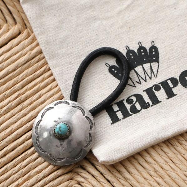 HARPO ハルポ ヘアゴム N2 CHOUCHOU レディース コンチョ ターコイズ ストーン インディアンジュエリー silver925 アクセサリー シルバー