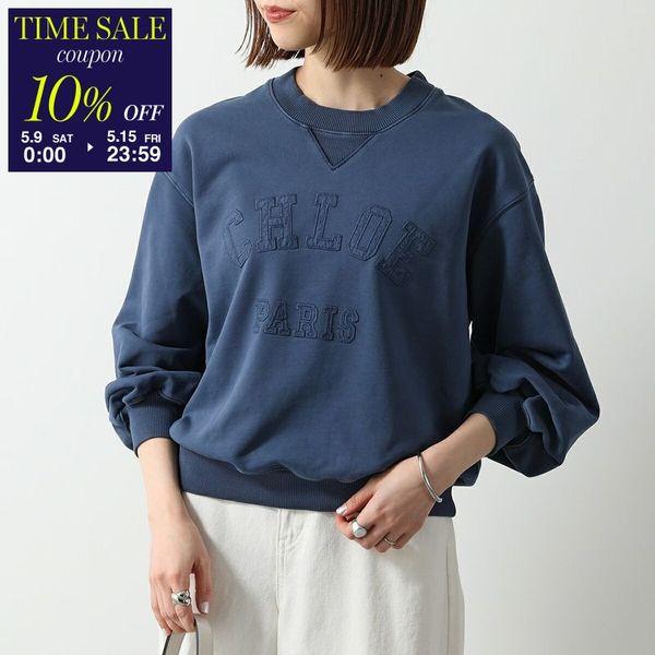 Chloe クロエ ラグランスウェット サイズ:XS ロゴ CHC23SJH1019049NXS   ブルー レディース / 243001001075 Chloe（クロエ） Chloe Kids キッズ トレーナー C20843 レディース