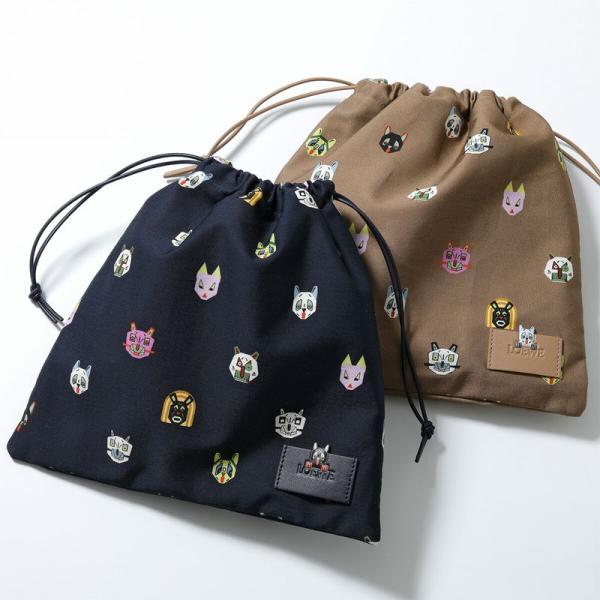 【美品】  LOEWE / ロエベ | 2020SS | William De Morgan Pouch Tiles Small / レザー アナグラムロゴ  巾着 タイル スモール ドローストリング ポーチ ショルダーバッグ | ナチュラル/ブルー | レディース LOW36249_1_enlarged.jpg?auto=