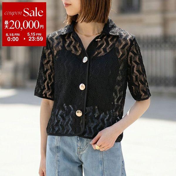 Torrazzo Donna（トラッゾドンナ） 半袖 シャツ Geometric Lace Shirt