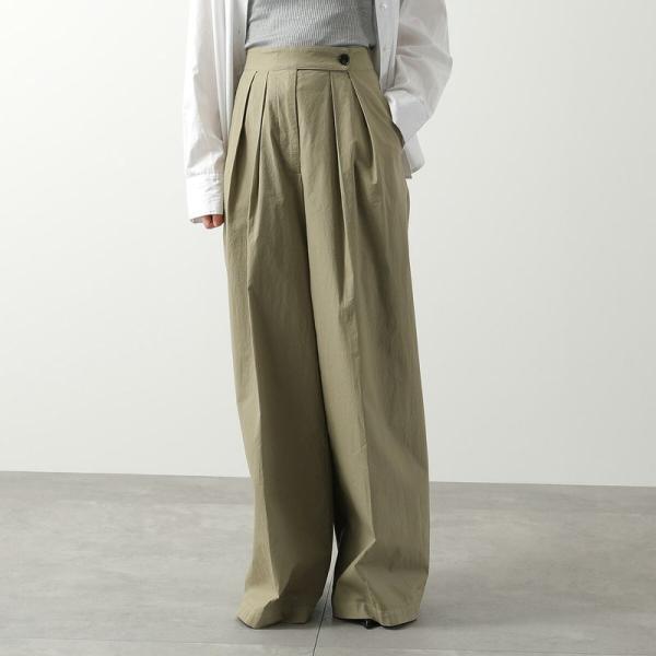 DRIES VAN NOTEN ドリスヴァンノッテン 22AW PAMPLONA 5286 W.W. PANTS 2タックバギーパンツ 222-010925-5286-611 34 EMERALD GREEN 定価77,000円 ワイド ボトムス【新古品】【中古】【DRIES VAN NOTEN】 DRIES VAN NOTEN - DRIES VAN NOTEN ドリスヴァンノッテン 22AW