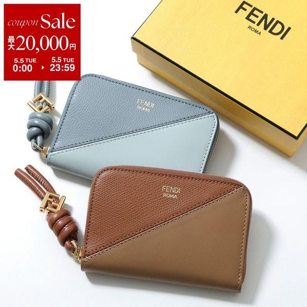 フェンディ　三つ折り　ケース　エンボスロゴ　ウォレット　財布　ゴールド金具 フェンディ 三つ折り コインケース エンボスロゴ ウォレット 財布