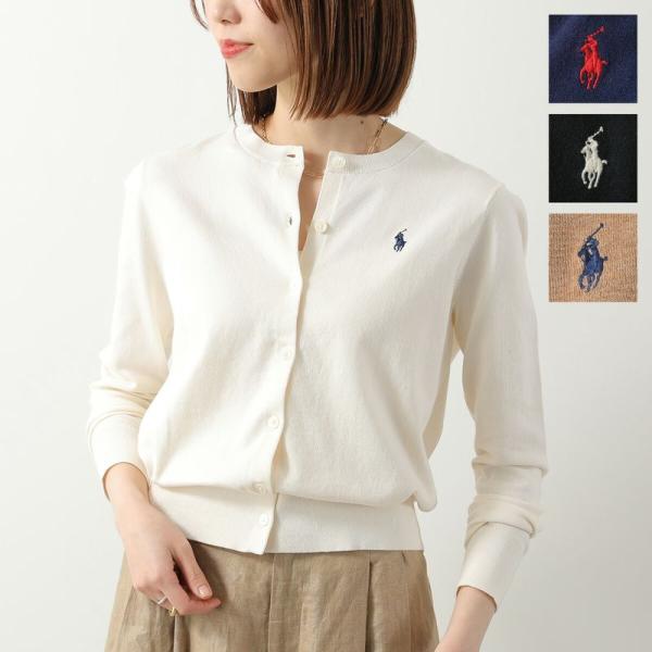 【美品】Polo Ralph Lauren ポニー刺繍 丸襟 カーディガン 黒 POLO RALPH LAUREN（ポロ・ラルフローレン） カーディガン 211941175