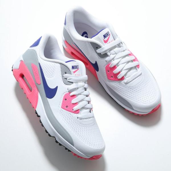 NIKE ナイキ スニーカー AIR MAX 90 G  エアマックス 90 G HV9305-101 レディース ゴルフシューズ ローカット 3.5cm 靴 WHITE/CONCORD-LASER