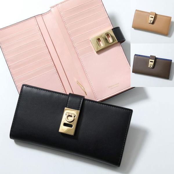 FERRAGAMO（フェラガモ） 二つ折り長財布 HUG ハグ 22 0522 770845