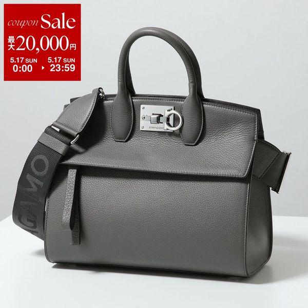 未使用 フェラガモ シルバー チェーン ショルダーバッグ 銀 イタリア製 布袋 FERRAGAMO（フェラガモ） Salvatore Ferragamo FERRAGAMO ガンチーニ