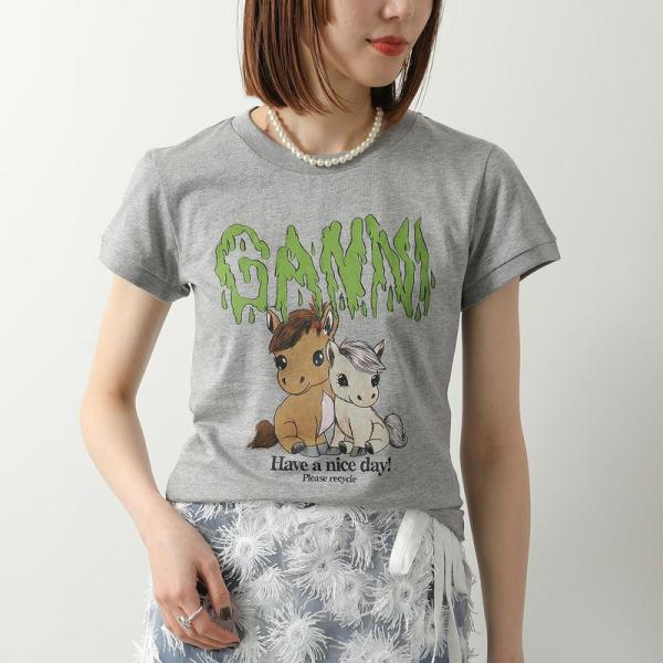 GANNI（ガニー） Tシャツ Basic Cotton Jersey Baby Fit T-shirt