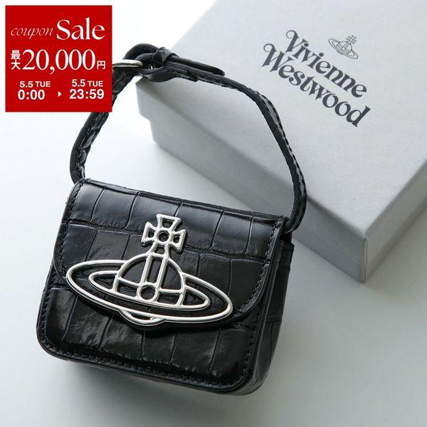 V*e様 【フランス製】黒 ベビークロコ バッグ Vivienne Westwood（ヴィヴィアンウエストウッド） ミニハンドバッグ