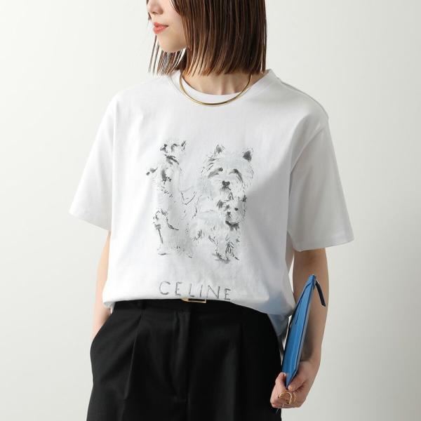 CELINE（セリーヌ） 半袖 Tシャツ RX0IH1242.01GD レディース ロゴ