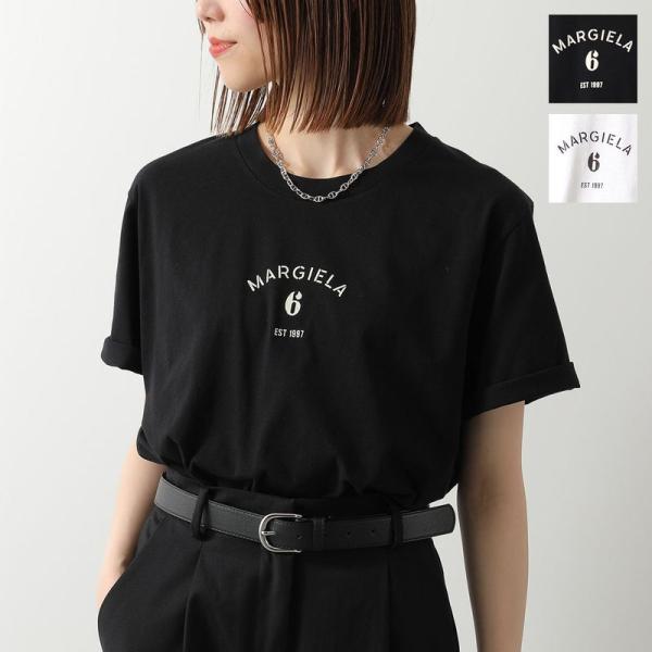 メゾンマルジェラ Tシャツ ロゴ刺繍 48 L センターロゴ 半袖 2022年製 MM6 エムエムシックス メゾンマルジェラ Tシャツ SH2GC0038 M20048