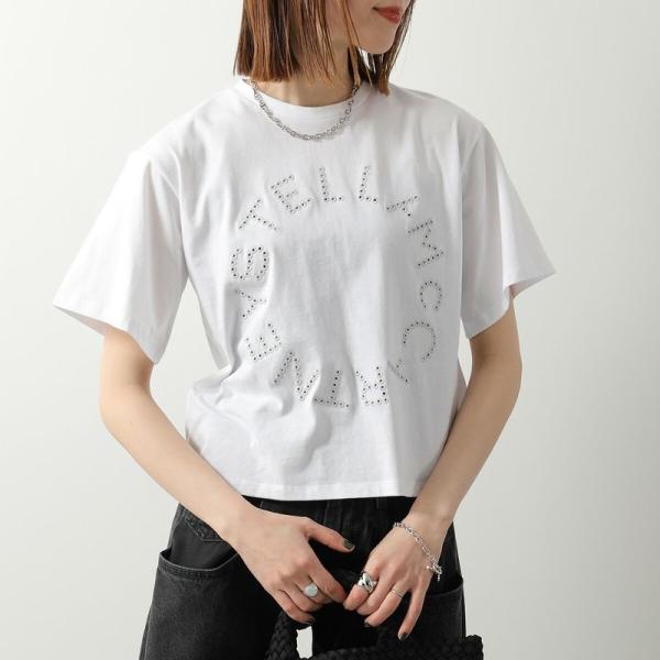 STELLA McCARTNEY KIDS ステラマッカートニー キッズ Tシャツ TY8C01 Z0434 レディース ガールズ 半袖 カットソー コットン クルーネック ロゴ刺繍 100