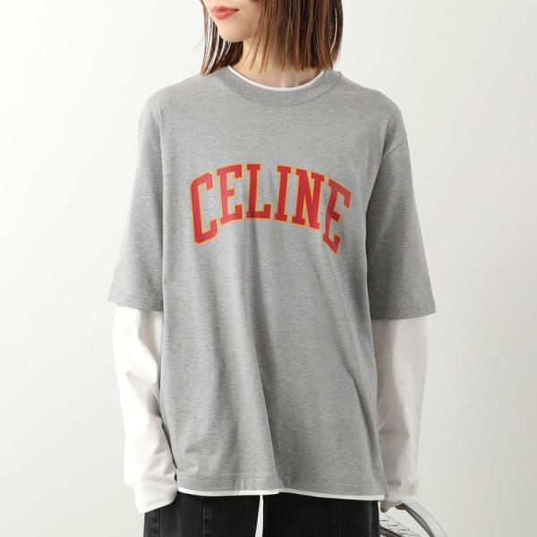 セリーヌ  25AW  RX0AU671Q ロゴコットンジャージー長袖カットソー レディース M CELINE - セリーヌ 25AW RX0AU671Q ロゴコットンジャージー長袖