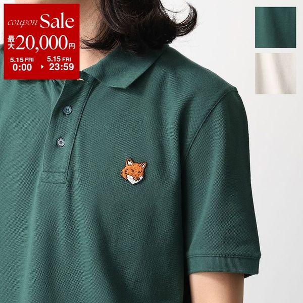 MAISON KITSUNEポロシャツ PM00209KP0002 Lサイズ MAISON KITSUNE（メゾン キツネ） ポロシャツ FOX HEAD フォックス
