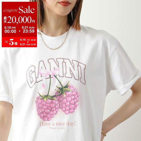 GANNI（ガニー） Tシャツ Heavy Cotton Jersey Raspberry A1050140
