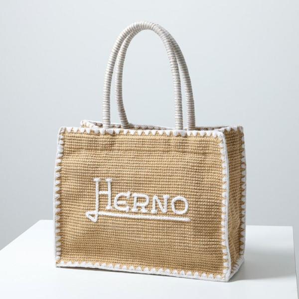HERNO（ヘルノ） かごバッグ BAG00018D 90001 レディース ロゴ 刺繍