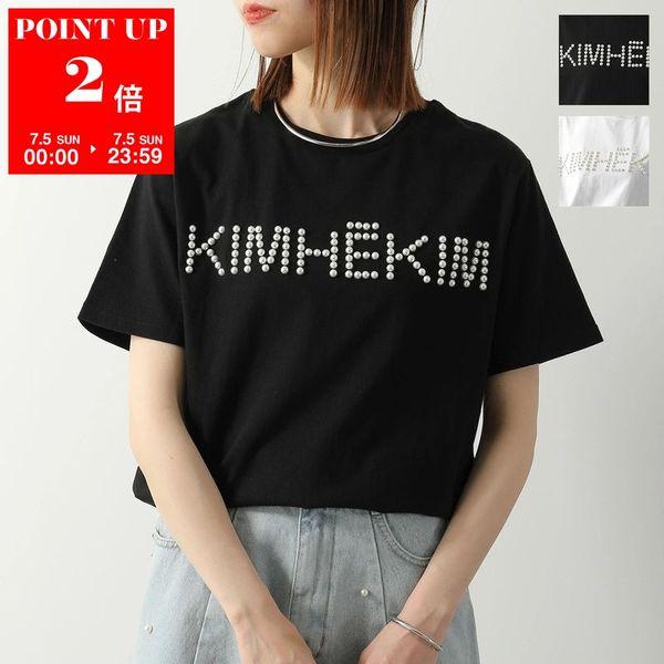 KIMHEKIM キムヘキム Tシャツ LOGO T-SHIRT WITH PEARL EMBELLISHMENT