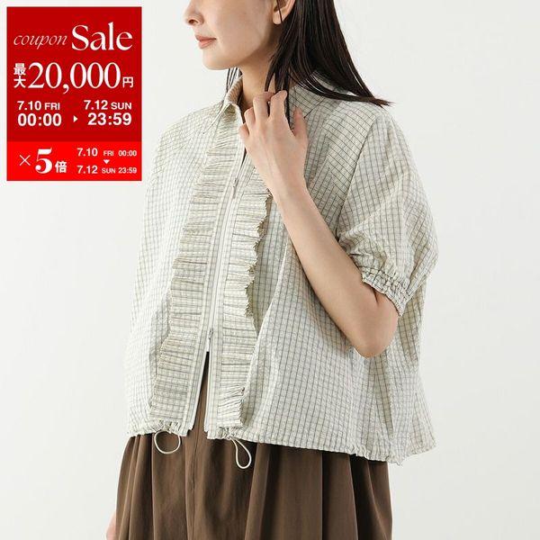 Marilyn Moon（マリリンムーン） ブルゾン seersucker check pleats