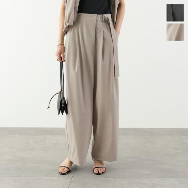 CHIGNON（シニヨン） パンツ 3262-334MK レディース 梳毛調 ベルト付き