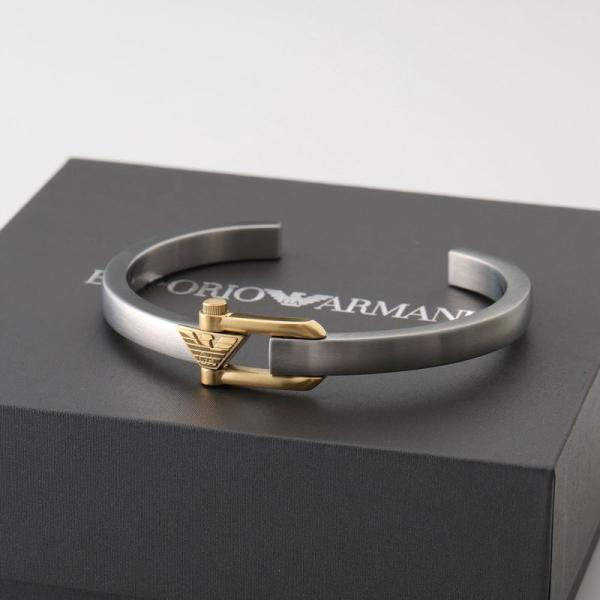 SV925 エンポリオ アルマーニ ロゴ バングル ブレスレット EMPORIO ARMANI エンポリオアルマーニ バングル EGS3244040 メンズ