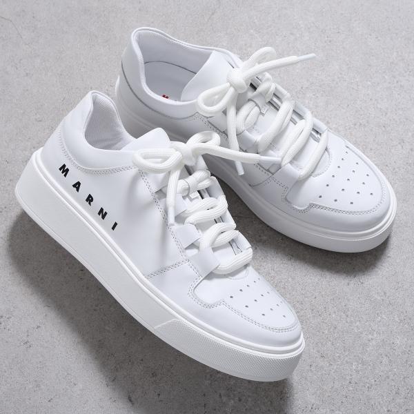 MARNI ホワイトレザー 厚底スニーカー 牛革 MARNI（マルニ） MARNI KIDS キッズ スニーカー 82342 レディース