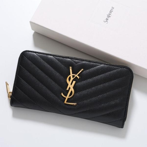 極美品✨イヴサンローラン×マッキントッシュ カサンドラロゴ ステンカラーコート SAINT LAURENT サンローラン 長財布 358094 BOW01 レディース