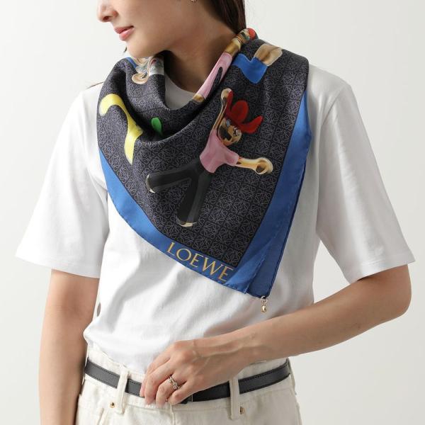 あやこ新品　ロエベスカーフ90 春色 LOEWE（ロエベ） スカーフ FSA1SS7X01 レディース ACROBAT