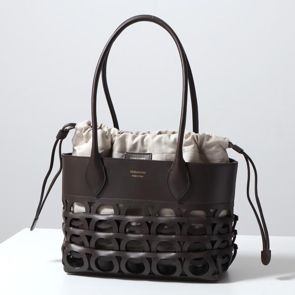 フェラガモ　トートバッグ　ハンドバッグ ガンチーニ レザー　ネイビー FERRAGAMO（フェラガモ） トートバッグ 21A229 784696 レディース