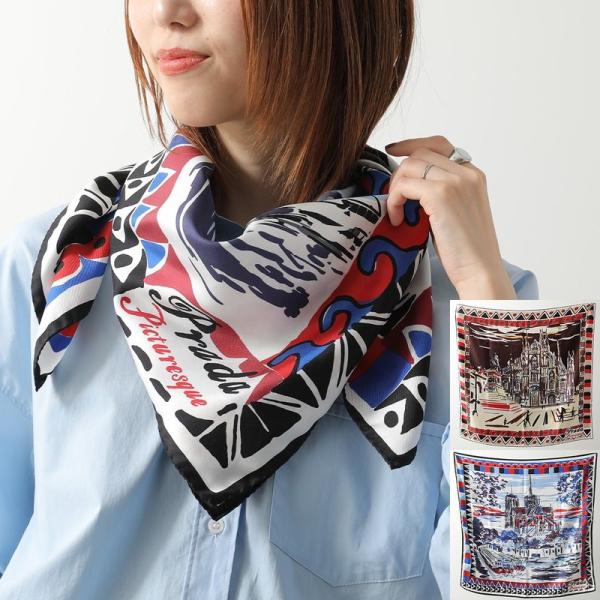 PRADA（プラダ） スカーフ 1FF001 2A00 2A92 レディース シルク