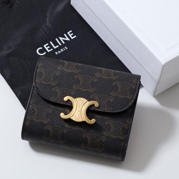 CELINE トリオンフ財布 CELINE（セリーヌ） 三つ折り財布 SMALL FLAP WALLET 10D782CQH.04LU