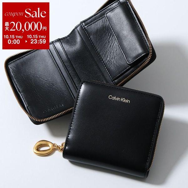 未使用 カルバンクライン 二つ折り財布 ラウンドファスナー メンズ レディース Calvin Klein（カルバン・クライン） 二つ折り財布 HARDWARE SQUARE