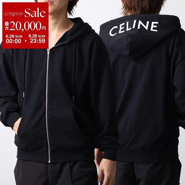【極美品☆高級】セリーヌ 長袖 パーカー センターロゴ ベージュ カシミヤ L CELINE（セリーヌ） パーカー 2Y497670Q.38AW メンズ ジップアップ