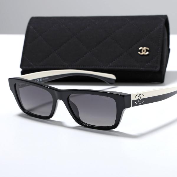 CHANEL シャネル サングラス 5564-B レディース メンズ レクタングル シェイプ ココマーク 偏光レンズ スクエア型 セルフレーム フルリム C501/S8/BLACK