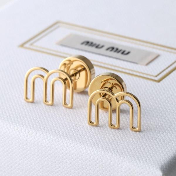miu miu（ミュウミュウ） ピアス 5IO514 2G9S レディース メタル ロゴ