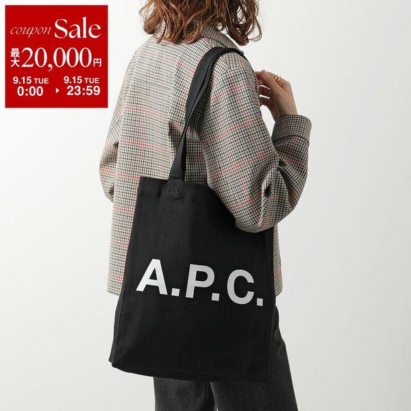 APC A.P.C. アーペーセー トートバッグ tote lou ルー COZZS M61442 レディース メンズ コットンブレンド ロゴ 鞄 LZZ/NOIR