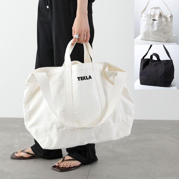 TEKLA テクラ トートバッグ BEACH BAG レディース ショルダーバッグ ロゴ刺? オーガニックコットン 鞄
