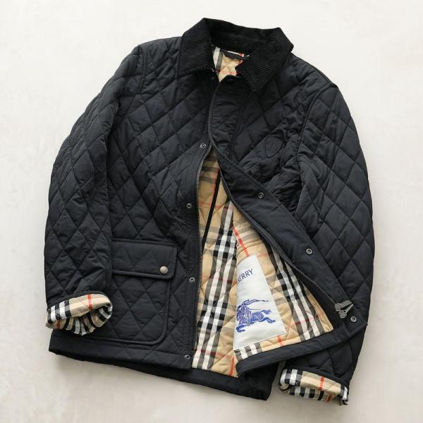 BURBERRY バーバリー キルティングジャケット 8096917 レディース ナイロン ロゴ刺? チェック C1900/BLACK/SAND-IP-CHECK