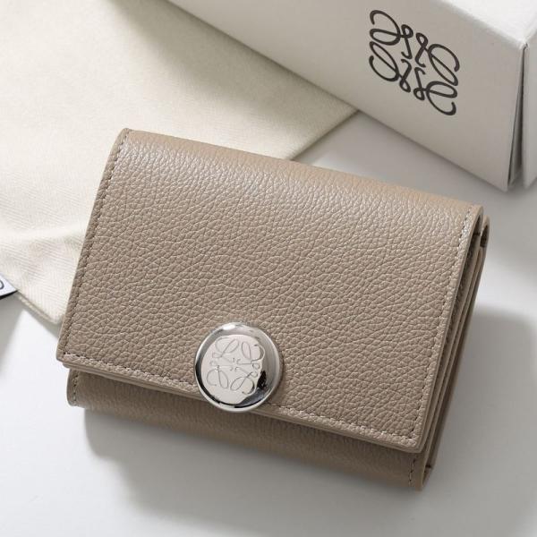 美品⭐︎LOEWE アナグラム トリフォールド ベージュ 三つ折り財布 付属品 LOEWE（ロエベ） 三つ折り財布 PEBBLE TRIFOLD WALLET ペブル トライ