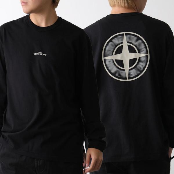 STONE ISLAND ストーンアイランド Tシャツ 2100029 S0535 メンズ 長袖 カットソー コットン クルーネック ロゴ刺繍 ロゴT V0029