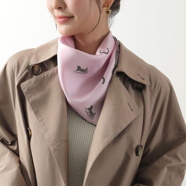 CELINE　セリーヌ　シルクスカーフ　ピンク・オレンジ㉞ CELINE（セリーヌ） スカーフ 2AWB63L36.GKO3 レディース シルク