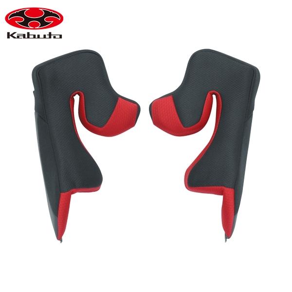 在庫あり KABUTO カブト FS23 チークパッドセット カラー:ブラックレッド サイズ:25mm M・XL