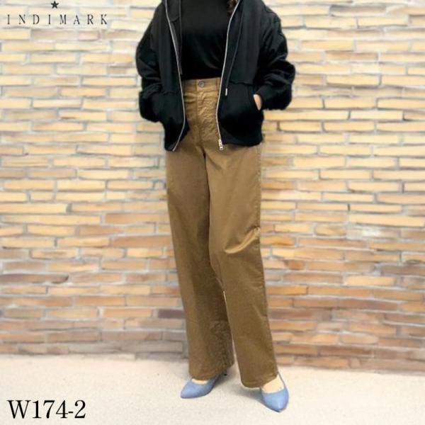 ショップ袋おまけ付 2026 INDIMARK インディマーク アウトポケット ストレートパンツ キャメル W174-2神デニム※サイズ交換OK  正規品